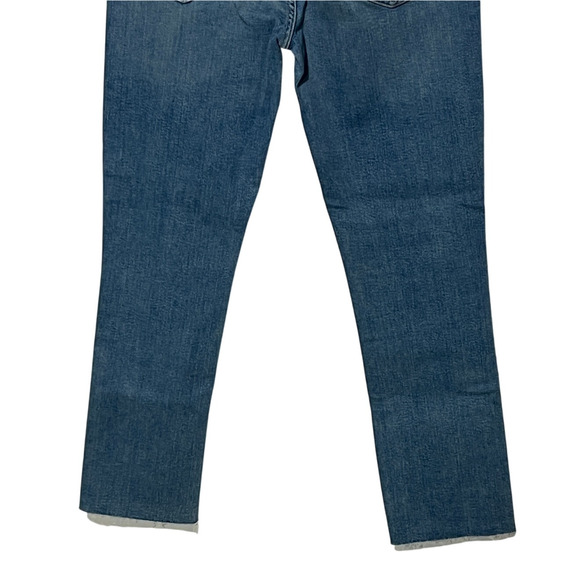 MOTHER JEANS WOMENS SIZE 23 MID RISE DAZZLER ANKLE FRAY HEM STRAIGHT BLUE NEW - Picture 9 of 11